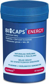 Bicaps Guarana Ginseng - Korean Mountain Rosary Vitamin B6 Energy 60 Servings 60 Capsules FORMEDS